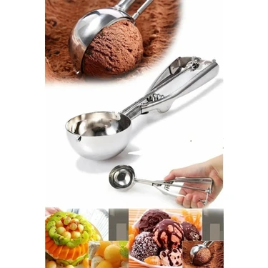 Paslanmaz Çelik Dondurma Kepçesi ve Helva Kaşığı - Ergonomik, Dayanıklı, Çok