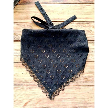 Mufin Collection Bağcıklı Dantel Fisto Bandana |  El