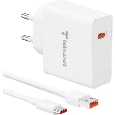 Teknonet TN-HCH14 67W Type-C Hızlı Şarj Adaptörü ve Type-C Fiyatı