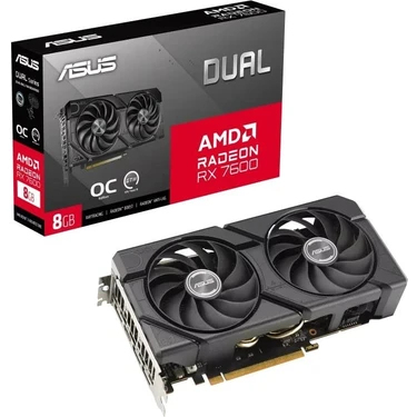 ASUS 8GB DUAL RX7600-O8G EVO GDDR6 128bit PCIE