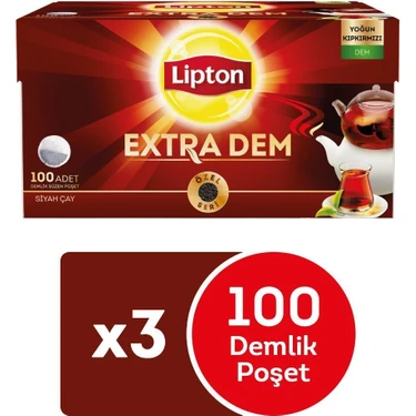 Lipton Extra Dem Demlik Poşet Çay 100 x 3,2 gr - 3'lü