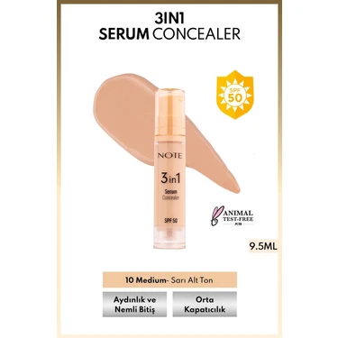 3 In 1 Serum Concealer Spf 50 Nemlendirici Göz Altı Kapatıcısı - 10