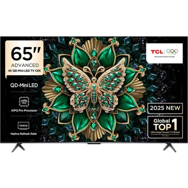 TCL 65C6K 65'' 165 Ekran Uydu Alıcılı 4K Ultra HD MiniLED Google