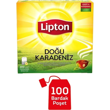 Lipton Doğu Karadeniz 100'lü Bardak Poşet Çay Doğal ve Katkısız Bergamot Aromalı