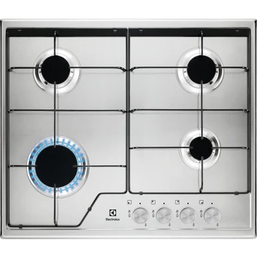 Electrolux KGS6424SX Speedburner Emaye Izgaralı 60 cm Gazlı Inox Ankastre