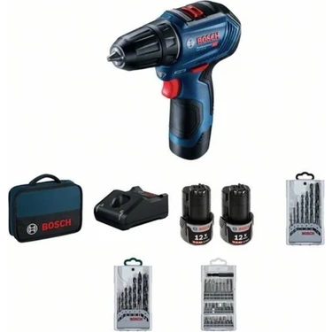 Bosch Professional GSR 12V-30 Akülü Vidalama Makinesi + 39