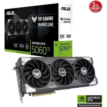 ASUS 16GB TUF GAMING RTX5060TI-O16G GDDR7 128bit HDMI DP PCIe