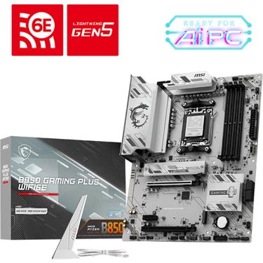 Msı MB B850 Gamıng Plus WIFI6E Ddr5 8200MHZ(OC)MHz  Am5 Atx