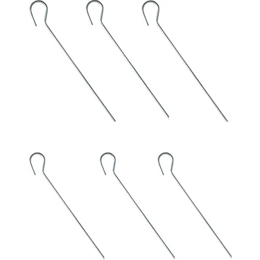 Yaylink 6 ADET Çelik Çadır Kazığı – 30 cm Uzunluk  4.5 mm Kalınlık  Tente & Branda Için   Gümüş