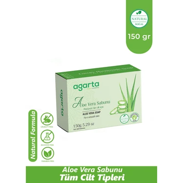 Agarta Aloe Vera Sabunu 150 gr Doğal İçeriklerle Pürüzsüz Cilt Sağlayan