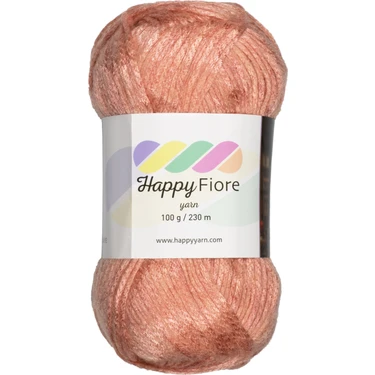 Kürkçü Han Happy Fiore Parlak Örgü İpi 100gr / 230mt | Yünlü El Örgü İpliği - Şeftali