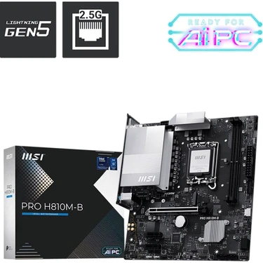 Msı Pro H810M-B  H10 Ddr5 6400+(OC)MHZ Matx Gaming (Oyuncu)