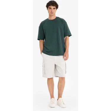 DeFacto Kargo Fit Gabardin Bermuda Şort
