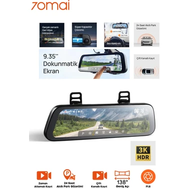 70MAI Rearview Dash Cam S500 Set Araç Kamerası