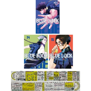 Blue Lock 13-14-15. Ciltler Manga Seti + Mat. Öğreten Cetvel Kitabı