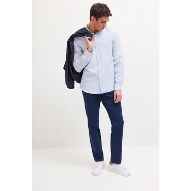 DeFacto Regular Fit Normal Kesim Yazlık Düz Paça Chino Kanvas Pantolon