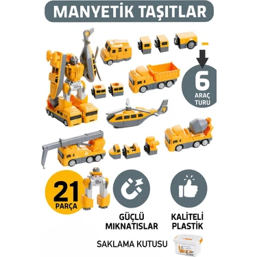 21 Parça Manyetik Mühendislik Serisi 6 Araba Dönüşebilen Fiyatı