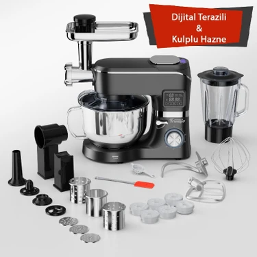 Trumio Çok Işlevli Kıyma Çekme Hamur Mayalama Blender