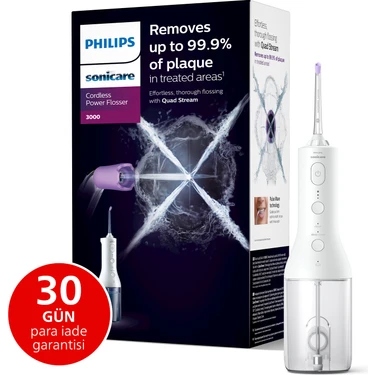 Philips Sonicare Power Flosser 3000 Ağız Duşu, Hızlı ve Etkili Diş Arası Temizliği, Beyaz,