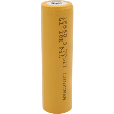 1 Adet 3.7 Volt 12000 Mah 18650 Başlıklı Pil Şarj Edilebilir Pil Li-Ion (Lityum Iyon) Fener