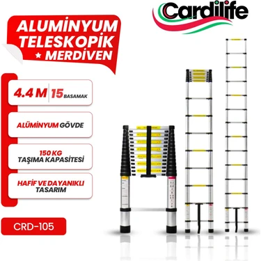Teleskopik Alüminyum Merdiven 4.4 mt 15