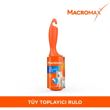 Macromax Tüy Toplayıcı Rulo 56 Yaprak, Ekstra Yapışkanlı Kedi Köpek Tüyü Toz Toplama