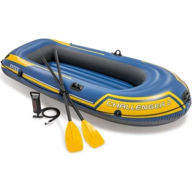 Intex Challenger 2 Şişme Bot Set 200KG Kapasite 236 x 114 x 41 cm Nehir ve Göller İçin