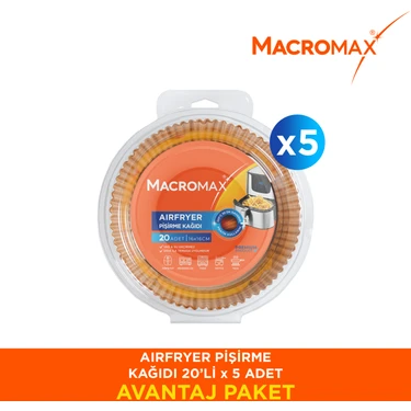 Macromax Aırfryer Pişirme Kağıdı - 20'li x 5 - 100