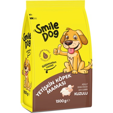SMİLE YETİŞKİN KÖPEK MAMASI KUZULU 1500G