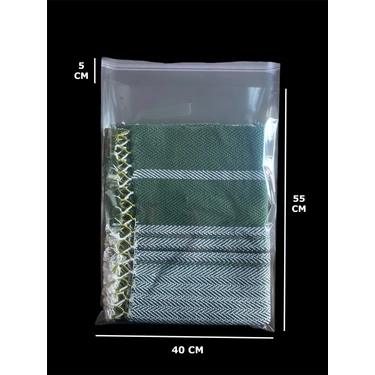 HG Tedarik 20 Adet 40X60 cm Bantlı Yapışkanlı Şeffaf Opp Jelatin Poşet, Çeyiz Poşeti (