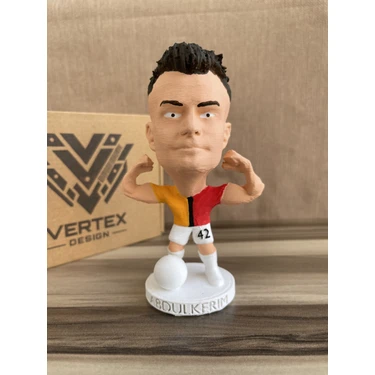 Abdülkerim Gẩlẩtẩsẩrẩy 3D Futbolcu Taraftar Biblo Figür Erkek Hediyelik Oyuncak Sarı Kırmızı