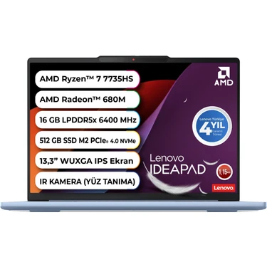 Lenovo Ideapad Slim 5 13ARP10 Amd Ryzen 7 7735HS 16 GB LPDDR5X-6400 512 GB SSD Freedos 13.3 Inç
