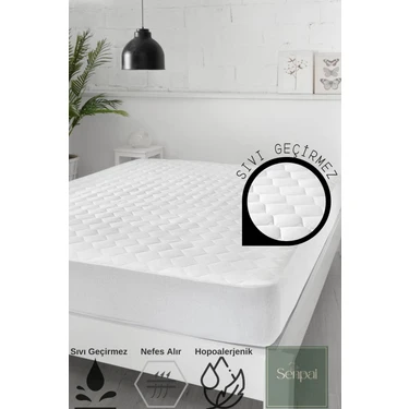 Kapitoneli-microfiber Fitted %100 Sıvı Su Geçirmez Tek-çift Kişilik Yatak Koruyucu Çarşaf Alez
