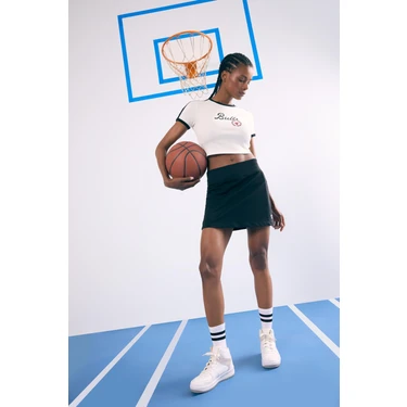 DeFacto NBA Chicago Bulls İçi Taytlı Mini Etek