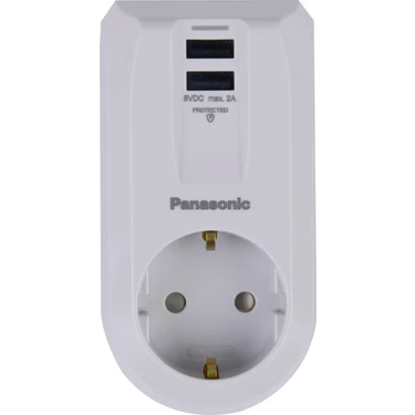 Panasonic Tekli 5V/2A Çift USB Çıkışlı Emniyet Kepenkli Fiyatı