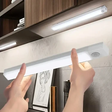  50 cm Gün Işığı Hareket Sensörlü Dolap Içi Çalışma Masası Mutfak Tezgah Altı USB LED