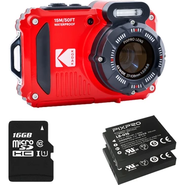 Kodak Pixpro Wpz2/4x Su Altı Fotoğraf Makinesi + 16GBSD + 2.lityum
