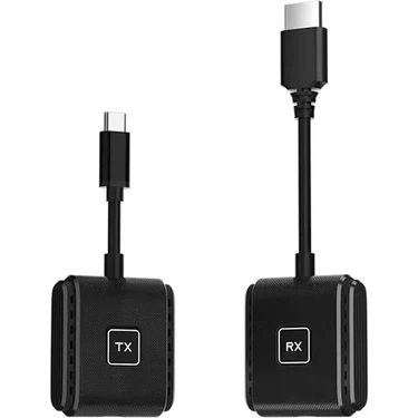 Coverzone Kablosuz Hd Görüntü Aktarıcı Seti Usb-C Tx Rx | 1080p 60hz Tak Çalıştır | Bilgisayar Tv