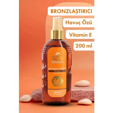 Sun Brown Yoğun Bronzlaştırıcı Havuç Yağı SPF 0 Cilde Parlaklık ve Yumuşaklık 200