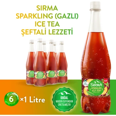 Sırma Sparkling Ice Tea Şeftali Lezzeti 6x1