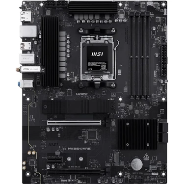 Msı MB Pro B850-S WIFI6E Am5 Ddr5 8200MHZ(OC) HDMI Dp 2x M.2 USB 10GBS 2,5g Lan Wı-Fı 6e