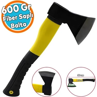Fiber Saplı Balta Nacak Kamp Odun Kesme - Kırma Budama Kemik Kesme Bölme 600