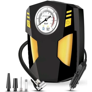 Analog Basınç Göstergeli Oto Lastik Şişirme Pompası Hava