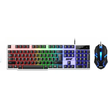 Snt TF-230 Rgb Gaming Klavye Mouse Seti | Oyuncular Için Işıklı Klavye & Mouse