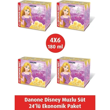 Danone Disney Muzlu Uht Süt 180ML 6'lı (Karakter Seçimi Yapılamamaktadır) X4 Adet — Hepsiburada ürün görseli