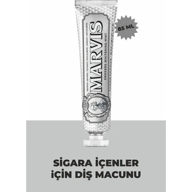 Marvis Smokers Diş Macunu - Sigara İçenler İçin Özel, Lekeleri Gideren ve Beyazlatan, 85 ml,