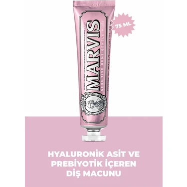 Marvis Hassas Diş ve Diş Eti Koruyucu Nane Aromalı Diş Macunu 75 ml – Hyaluronik Asit ve Prebiyotik