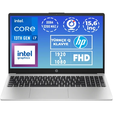 Hp 250 G10 I7-1355U 32GB 512GB SSD 15.6" Fhd Freedos Taşınabilir Bilgisayar 9G2G8ET