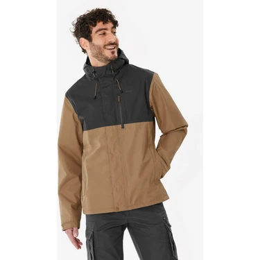 Quechua Erkek Outdoor Yağmurluk - Bej / Mavi - NH500
