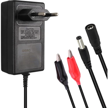 Ayt Weko 14.4 Volt 2 Amper 5.5x2.5 mm Uçlu Krokodil Aparatlı Akü Şarj Cihazı Aleti